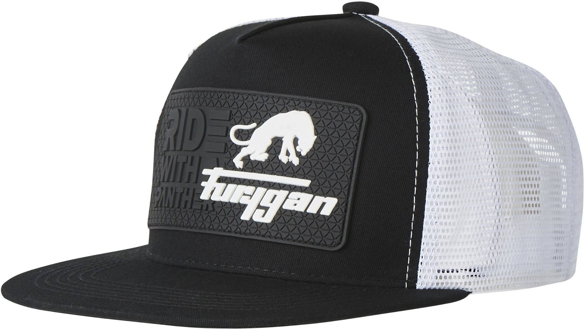Furygan Patch Trucker Cap, black-white, black-white, Size One Size
