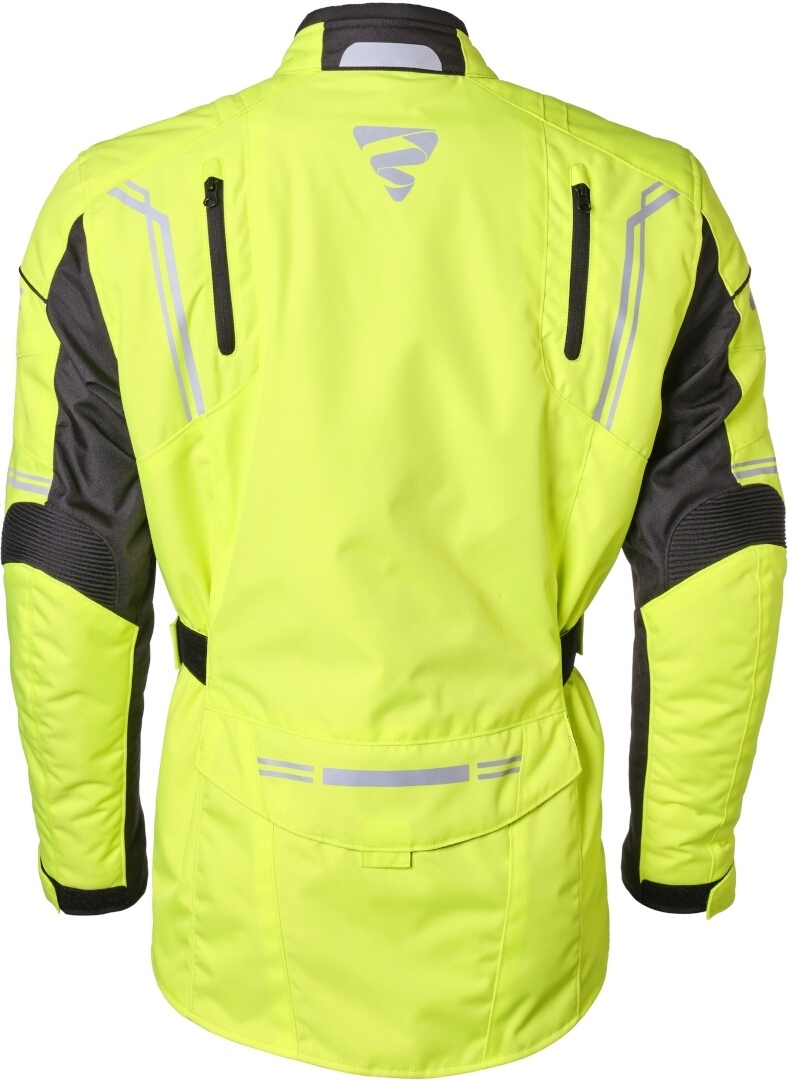 Side view of GMS Taylor Motorcycle Textile Jacket, yellow, Size L for Men