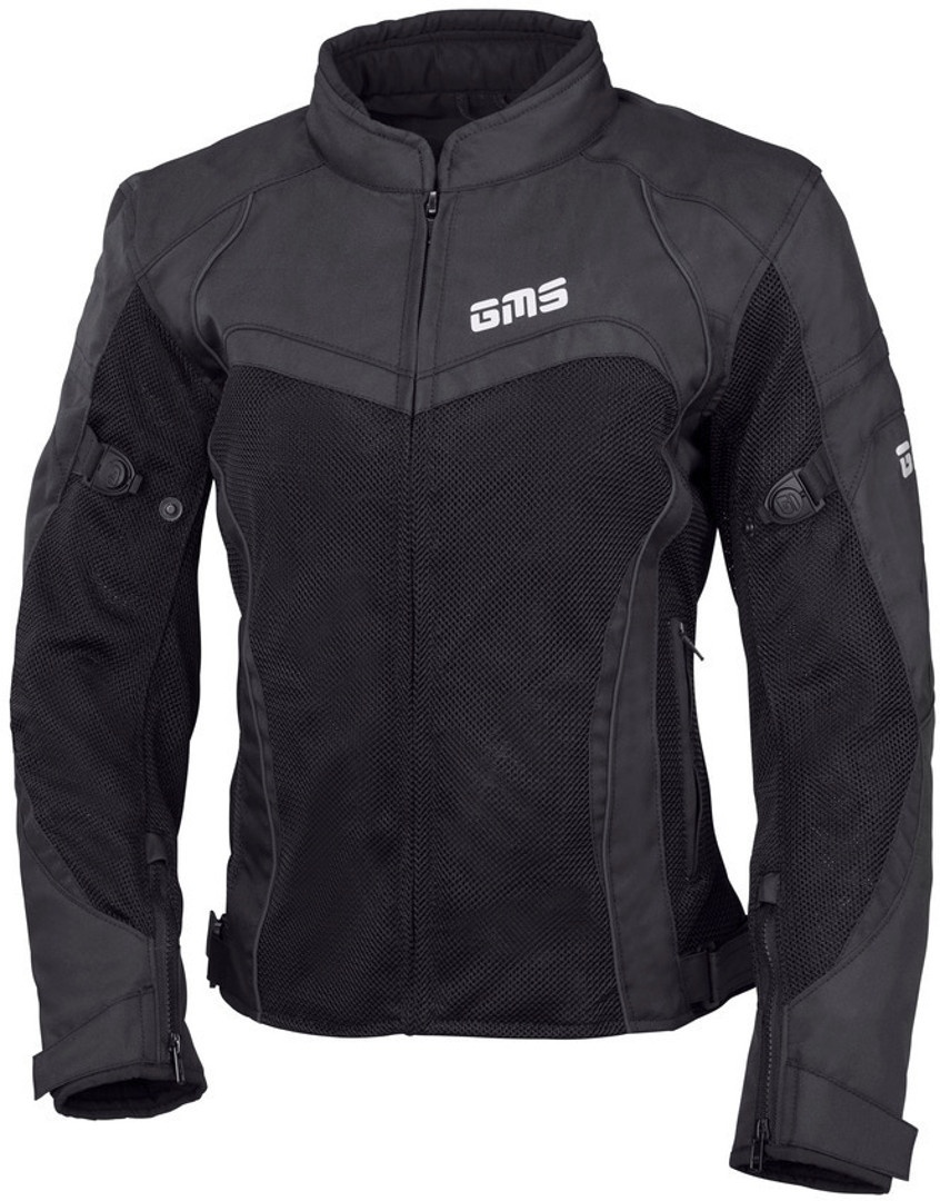 GMS Tara Mesh Ladies Motorcycle Textile Jacket, black, Size XS for Women, black, Size XS for Women