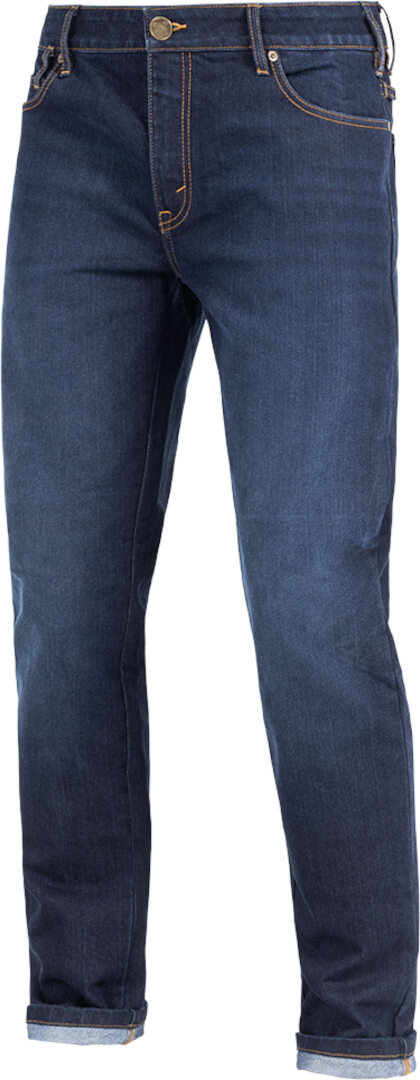 Side view of John Doe Pioneer Mono Motorcycle Jeans, blue, Size 38 for Men
