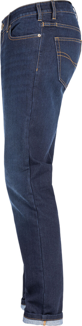 Side view of John Doe Pioneer Mono Motorcycle Jeans, blue, Size 38 for Men