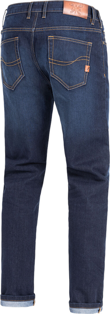 Side view of John Doe Pioneer Mono Motorcycle Jeans, blue, Size 38 for Men
