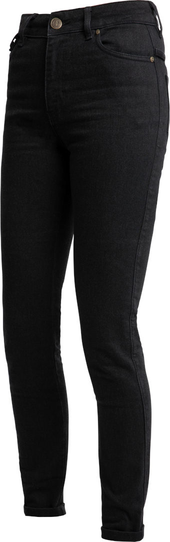 John Doe Luna High Mono Ladies Motorcycle Jeans, black, Size 3XL for Women, black, Size 3XL for Women