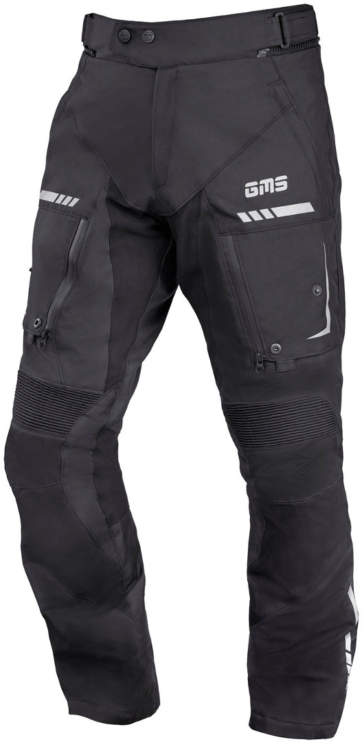 GMS Track Motorcycle Textile Pants, black, Size S, black, Size S