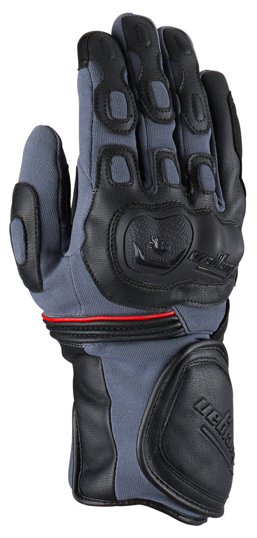 Furygan Dirt Road Motorcycle Gloves, black-grey-red, Size M, black-grey-red, Size M