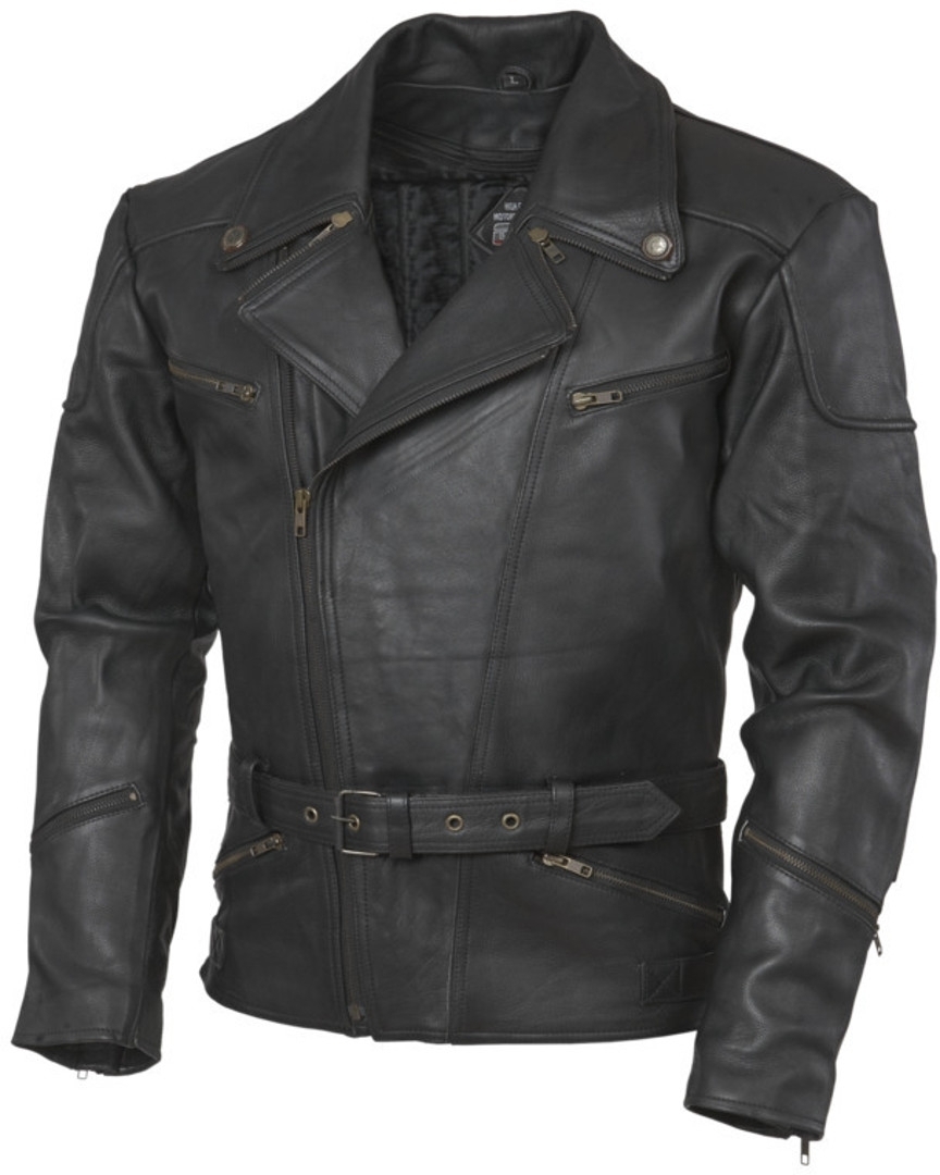 Image of GMS Classic Giacca moto in pelle, nero, dimensione M