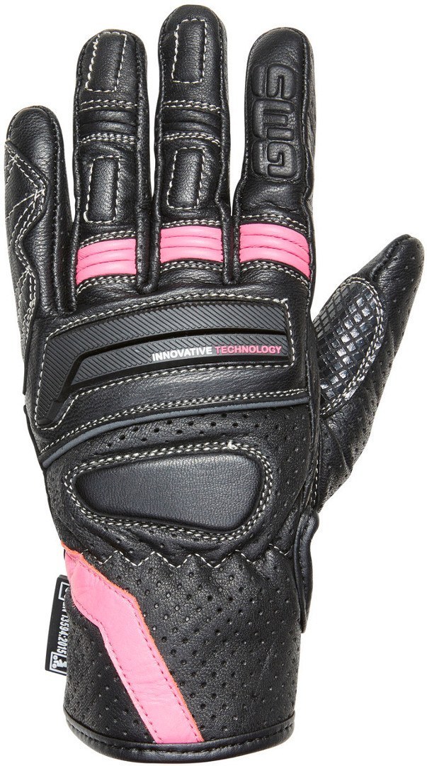GMS Navigator Ladies Motorcycle Gloves, black-pink, Size S for Women, black-pink, Size S for Women