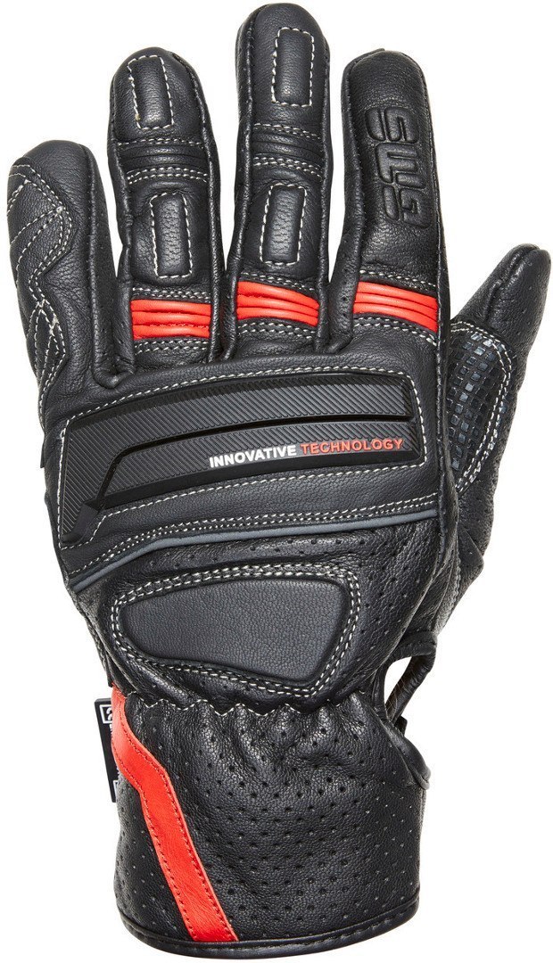 GMS Navigator Motorcycle Gloves, black-red, Size M, black-red, Size M