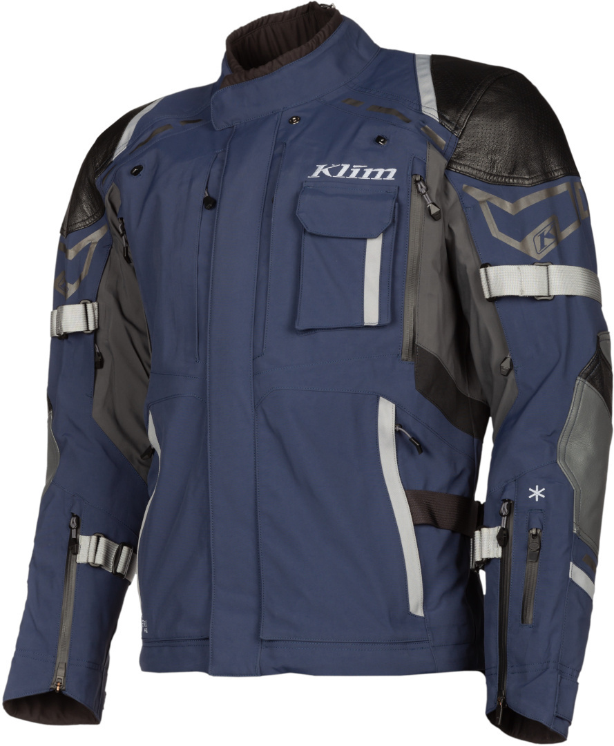 Klim Kodiak Motorcycle Textile Jacket, grey-blue, Size 27, grey-blue, Size 27