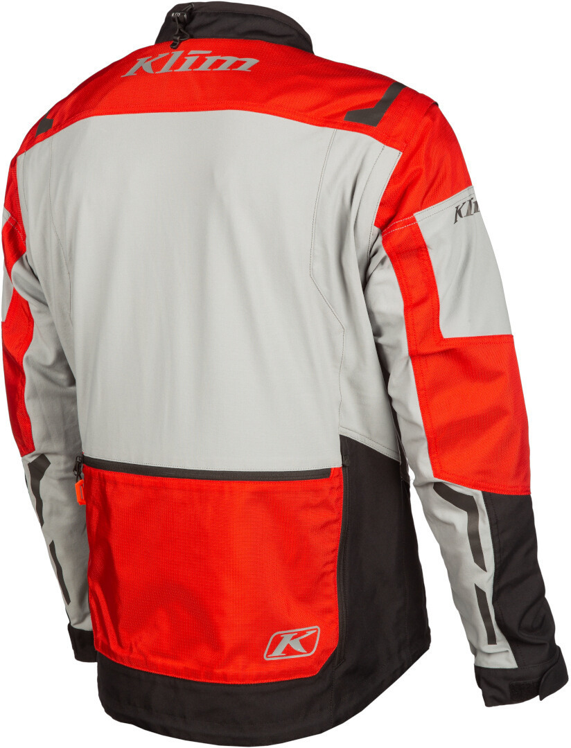Side view of Klim Dakar Motorcycle Textile Jacket, black-grey-red, Size L for Men