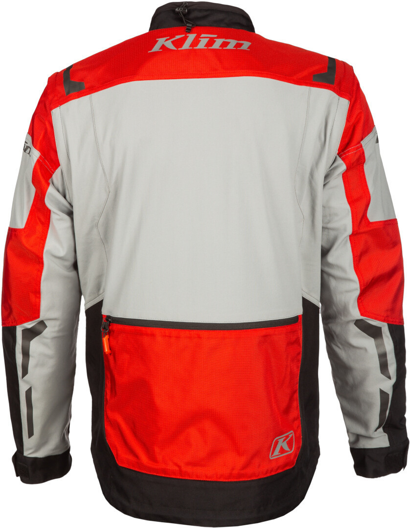 Side view of Klim Dakar Motorcycle Textile Jacket, black-grey-red, Size L for Men
