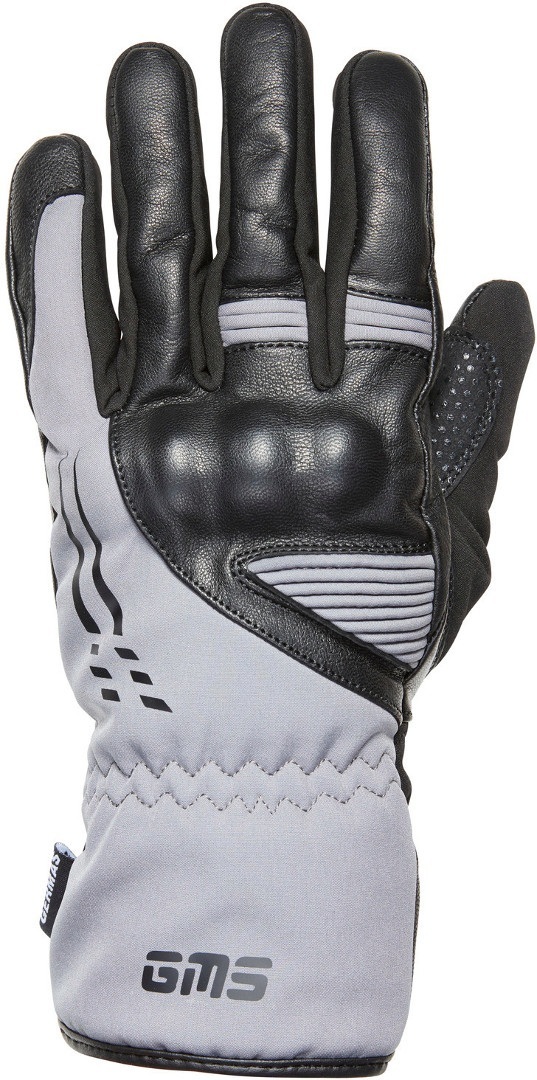 GMS Stockholm WP waterproof Motorcycle Gloves, black-grey, Size S, black-grey, Size S