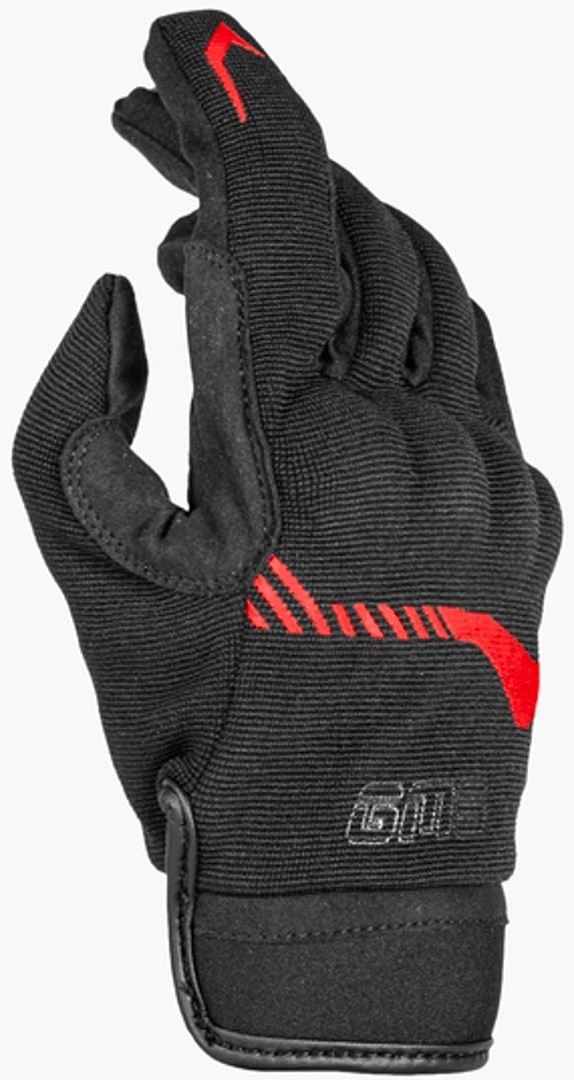 GMS Jet-City Motorradhandschuhe, schwarz-rot, Größe XL, schwarz-rot, Größe XL