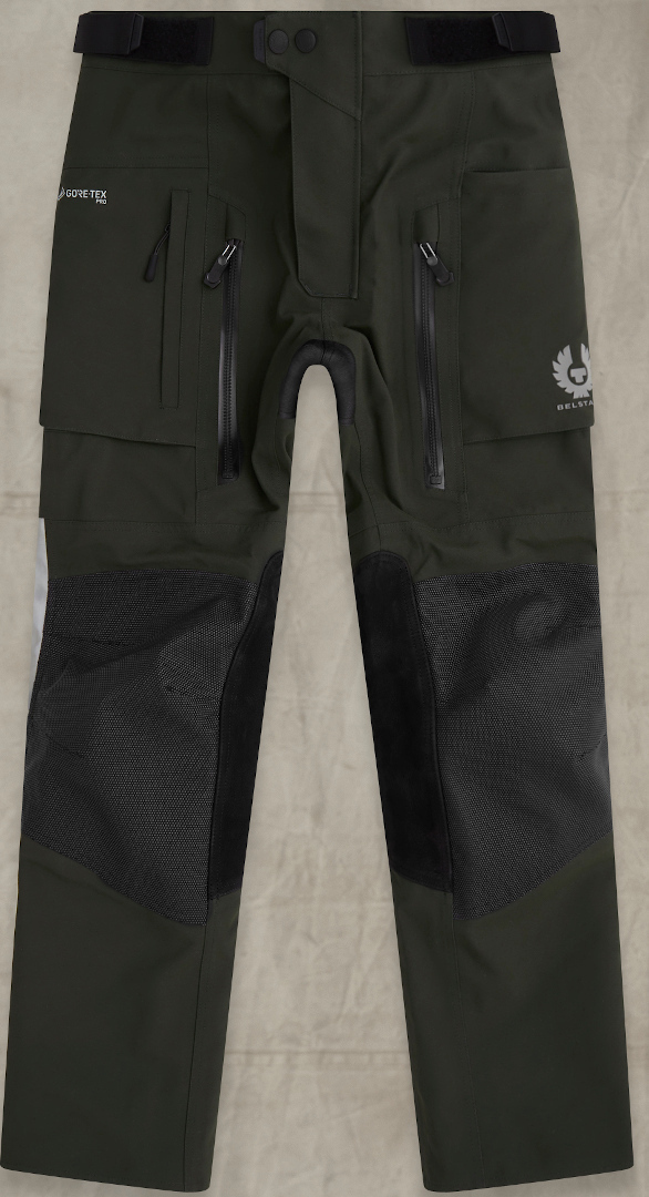 Belstaff Long Way Up Motorcycle Textile Pants, green, Size 46, green, Size 46