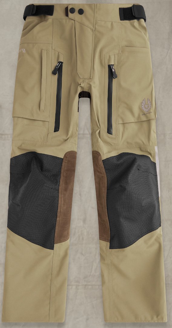 Belstaff Long Way Up Motorrad Textilhose, beige, Größe 52, beige, Größe 52