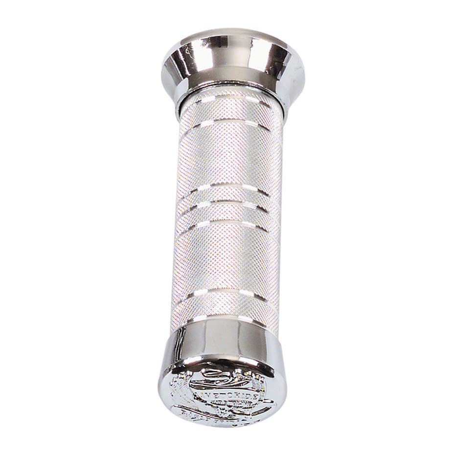 Handlebar grips, 7/8 inch, silver, silver