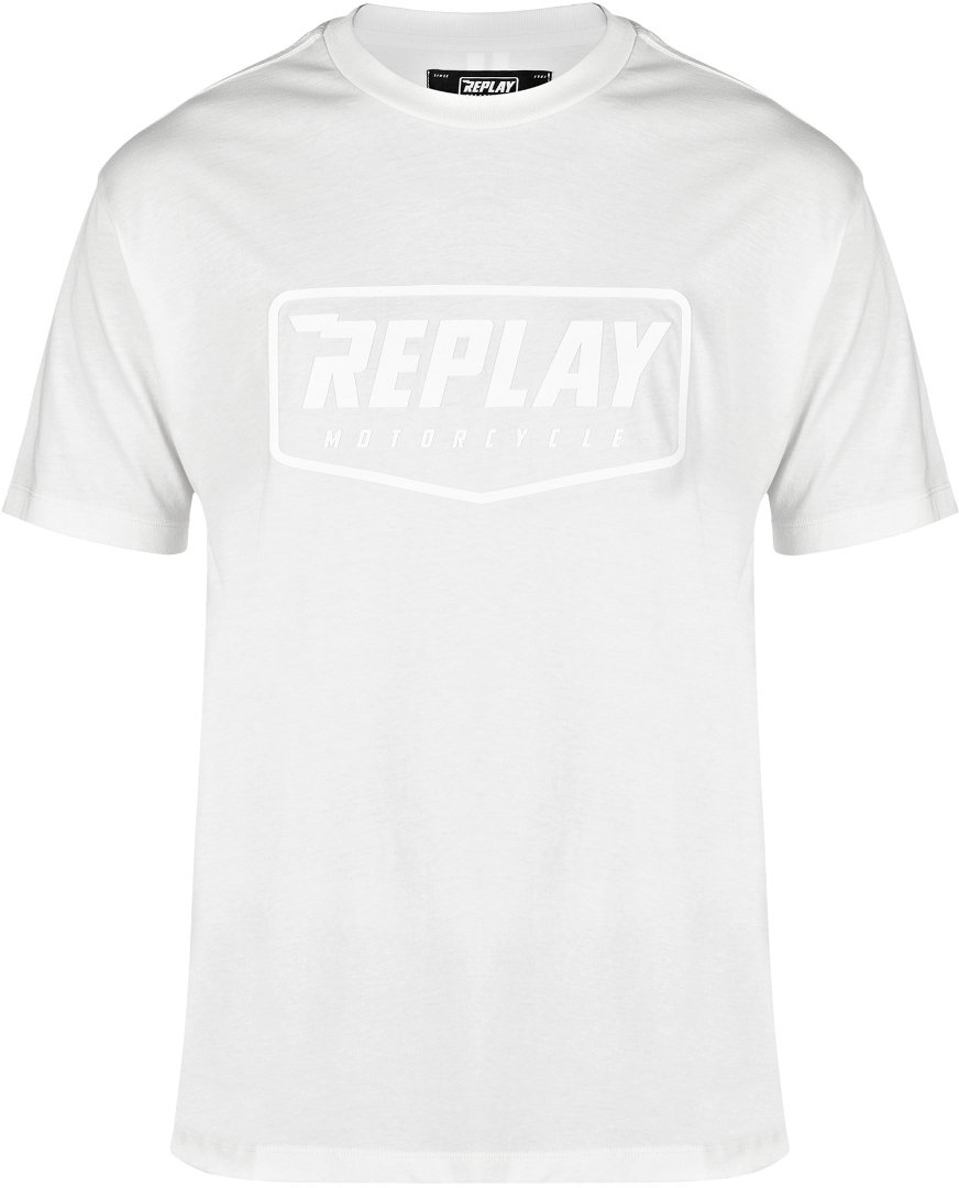Replay Logo T-shirt, wit, afmeting M