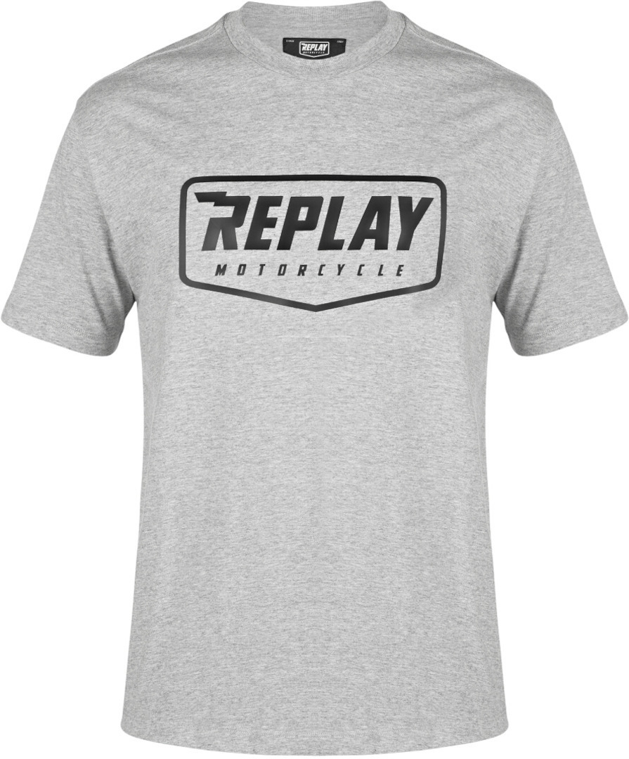Replay Logo T-shirt, grijs, afmeting S