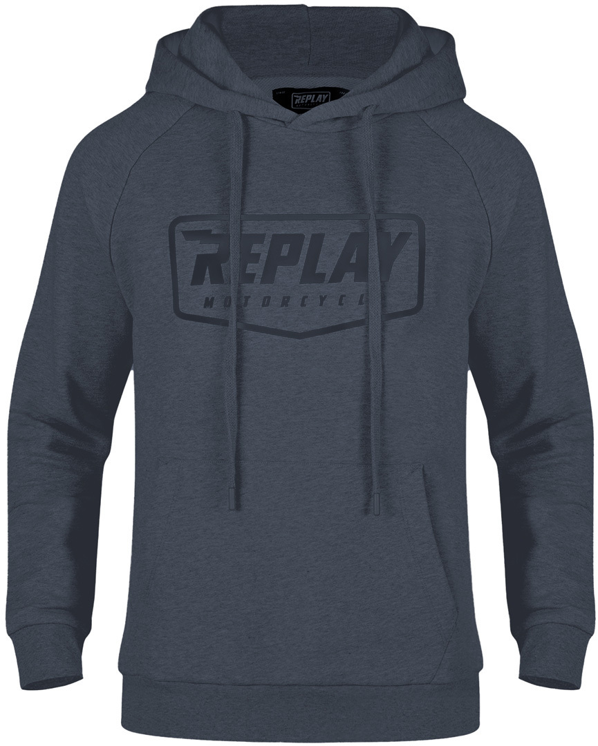 Replay Logo Hoodie, blue, Size 3XL, blue, Size 3XL