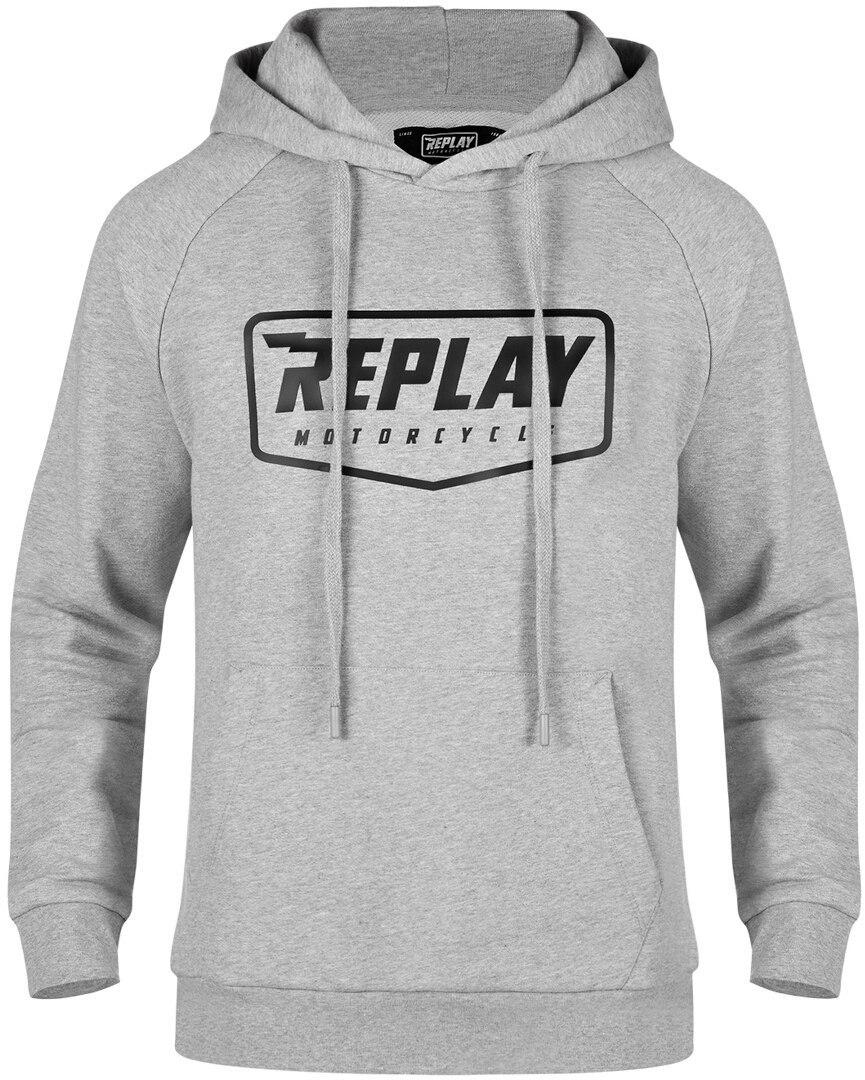 Replay Logo Hoodie, grey, Size S, grey, Size S