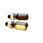 HIGHSIDER CNC LED Blinker LITTLE BRONX, schwarz, getöntes Glas, E-geprüft, Paar
