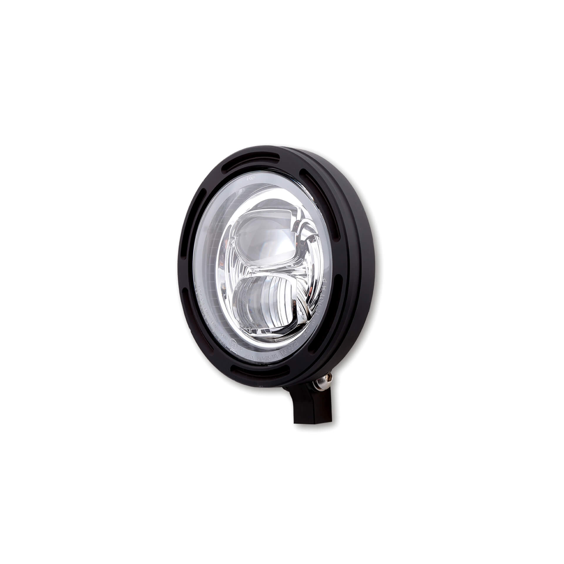 HIGHSIDER 5 3/4 inch LED headlight FRAME-R2 type 7, black, bottom mounting, black