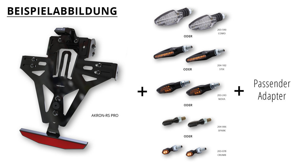 HIGHSIDER License plate holder bundle Yamaha FZ1 / Fazer 06-15, FZ8 / Fazer 10-16