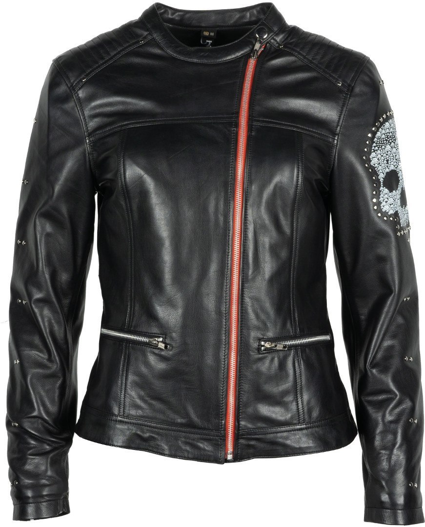 Helstons Cher Ladies Motorcycle Leather Jacket, black, Size S for Women, black, Size S for Women