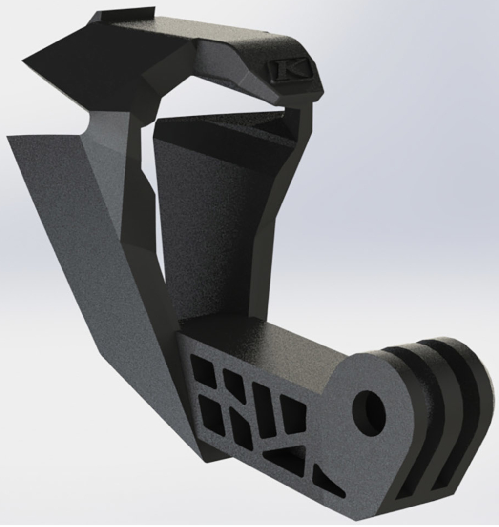 Klim F3 Chin Vent Camera Mount, black, black