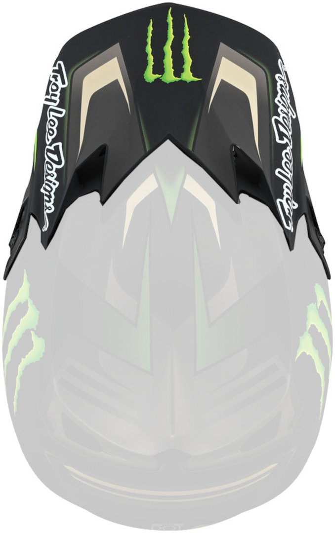 Troy Lee Designs SE4 Flash Monster Helmet Peak, black-grey, black-grey, Size One Size