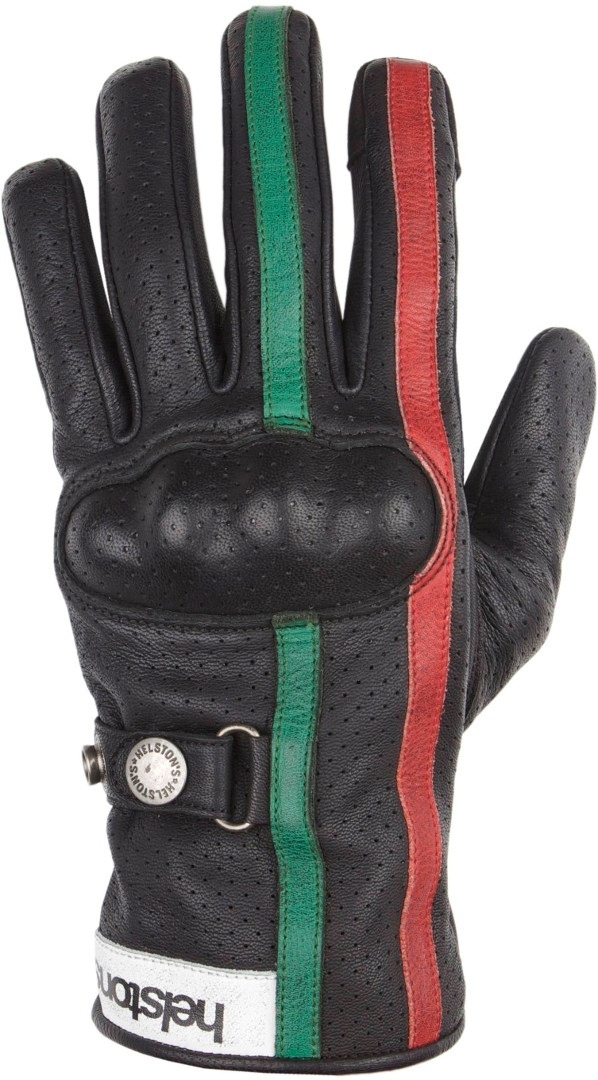 Helstons Eagle Air Motorcycle Gloves, black-green, Size M L, black-green, Size M L