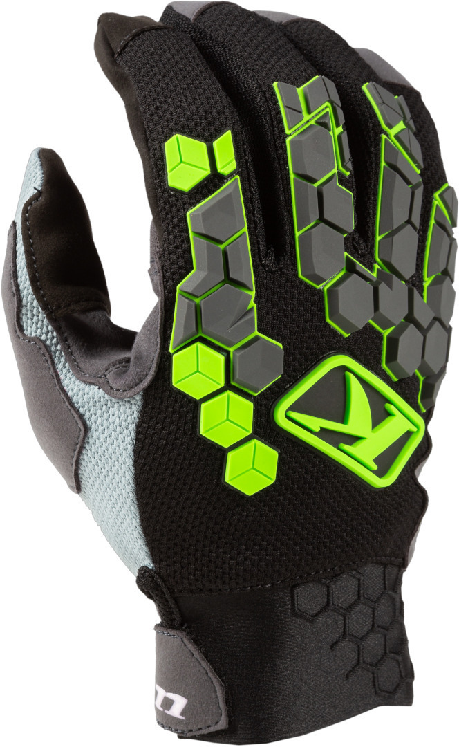 Klim Dakar Motocross handsker, sort-grøn, størrelse S