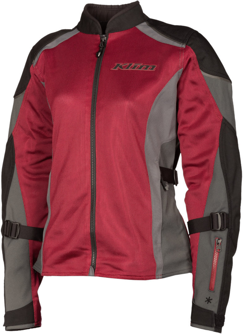 Klim Avalon Motorcycle Textile Jacket, grey-red, Size S for Women, grey-red, Size S for Women