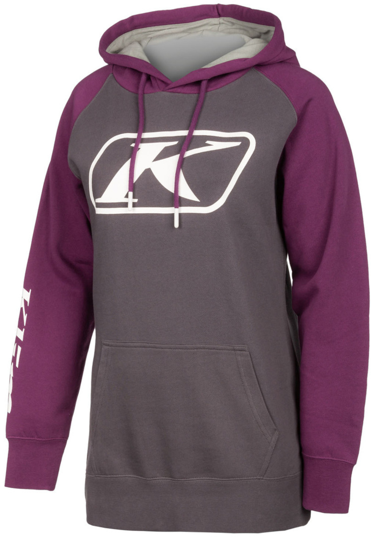 Klim Kute Corp Ladies Hoodie, grey-purple, Size M for Women, grey-purple, Size M for Women