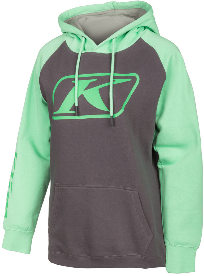 Klim Kute Corp Ladies Hoodie, grey-green, Size XS for Women, grey-green, Size XS for Women