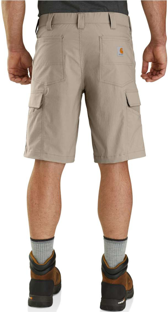 Side view of Carhartt Force Madden Ripstop Cargo Shorts, beige, Size 42 for Men