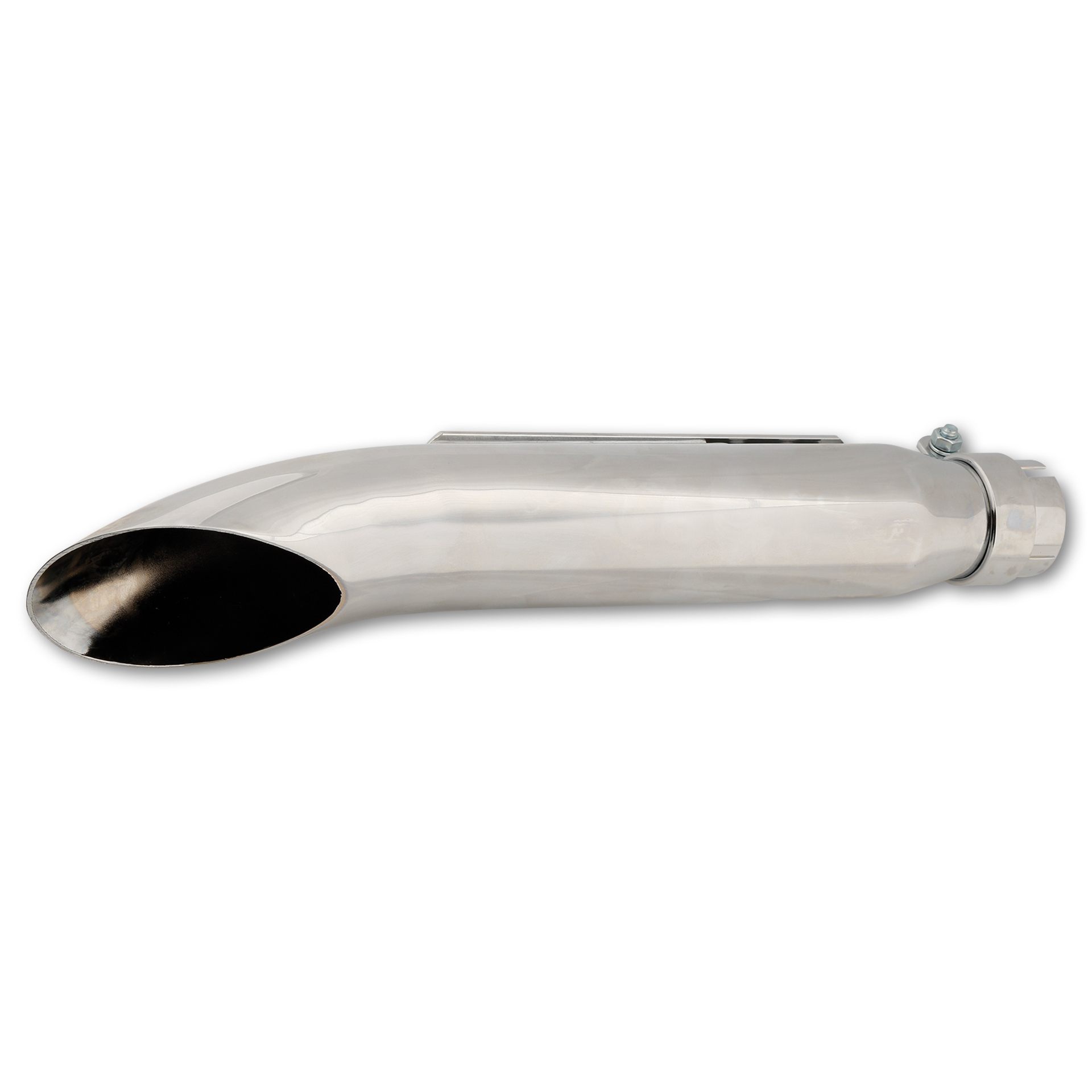 Universal rear silencer TURNOUT, silver, silver