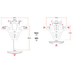HIGHSIDER AKRON-RS PRO per Kawasaki ER-6 n / f, inclusa la luce della targa