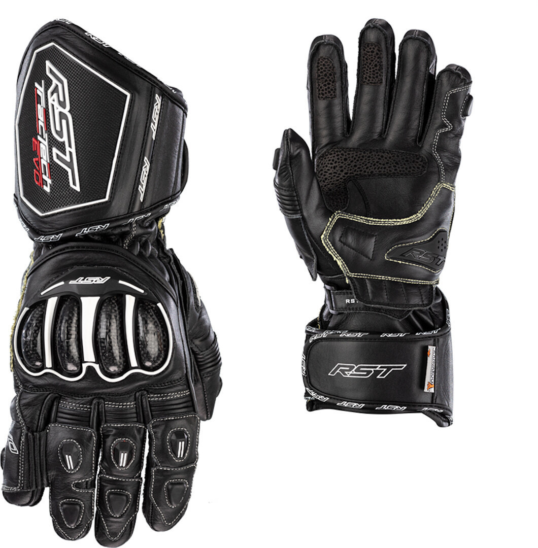 Side view of RST Tractech Evo 4 Motorcycle Gloves, black, Size 2XL for Men