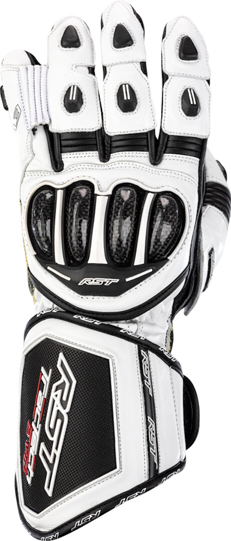RST Tractech Evo 4 Motorcycle Gloves, black-white, Size S, black-white, Size S