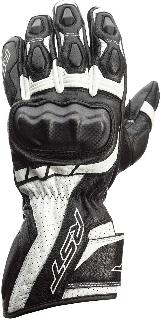 RST Axis Motorcycle Gloves, black-white, Size S, black-white, Size S