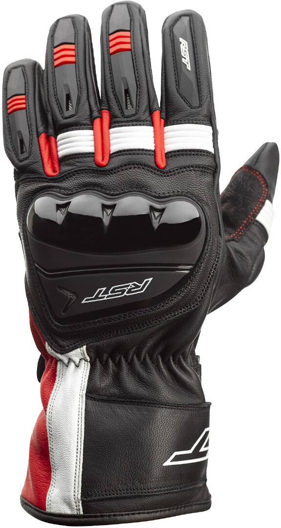 RST Pilot Motorcycle Gloves, black-white-red, Size XL, black-white-red, Size XL