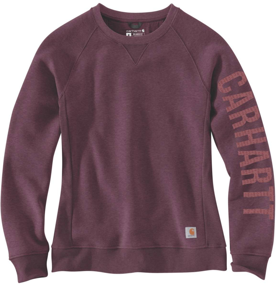 Image of Carhartt Clarksburg Crewneck Felpa da donna, porpora, dimensione XL per donne