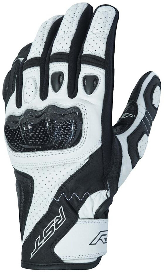 RST Stunt III Motorcycle Gloves, black-white, Size XS, black-white, Size XS