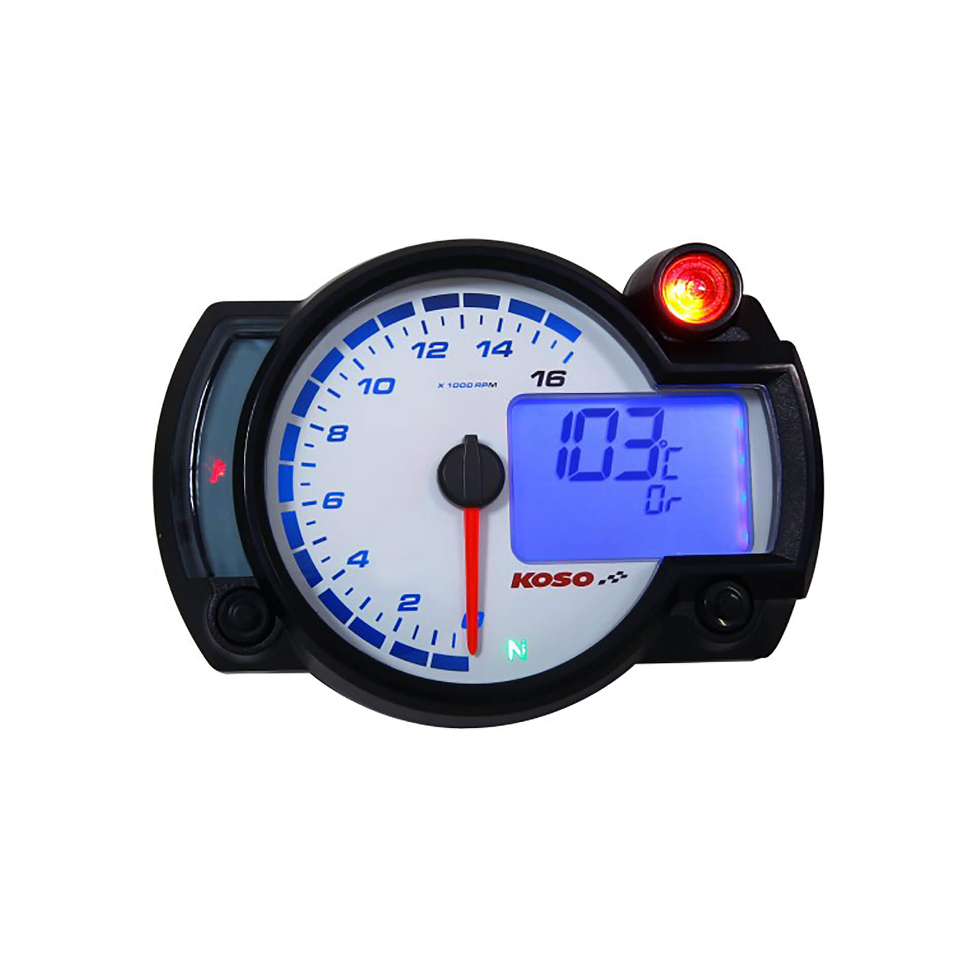 KOSO RX2NR+ rev counter, white, white