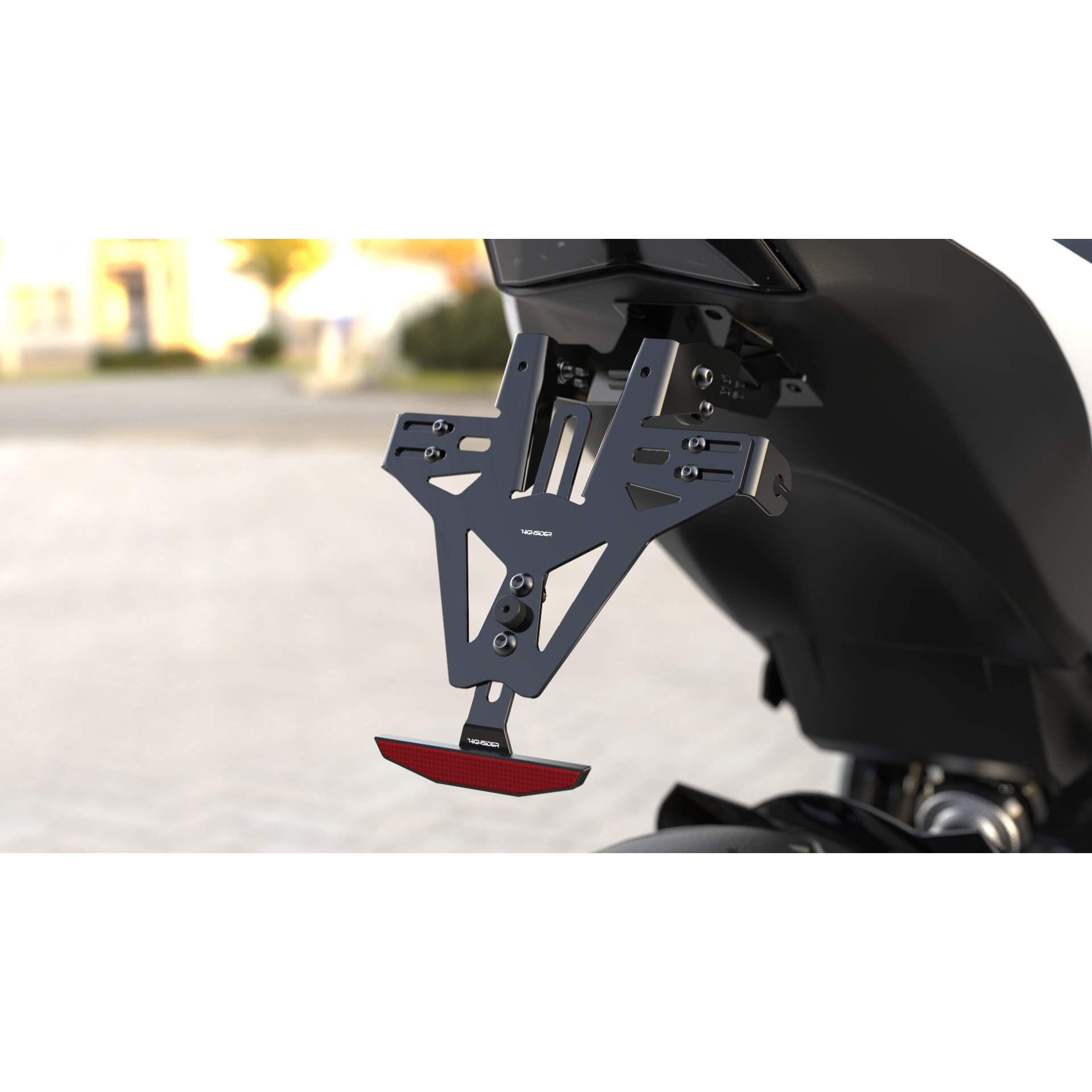 HIGHSIDER AKRON-RS pour Ducati Hypermotard 950, sans plaque d’immatriculation lumineuse, noir