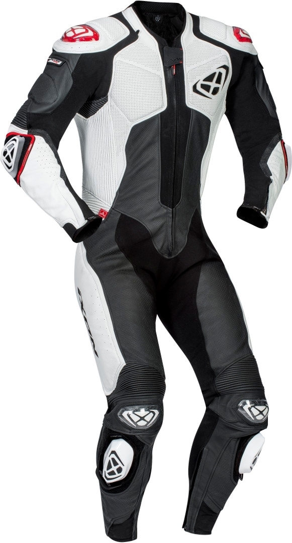 Ixon Vendetta Evo 1-Teiler Motorrad Lederkombi, schwarz-weiss, Größe S, schwarz-weiss, Größe S