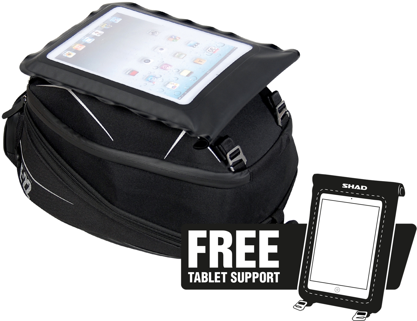 SHAD SEMIRIGID TANK BAG E22 + FREE TABLET HOLDER