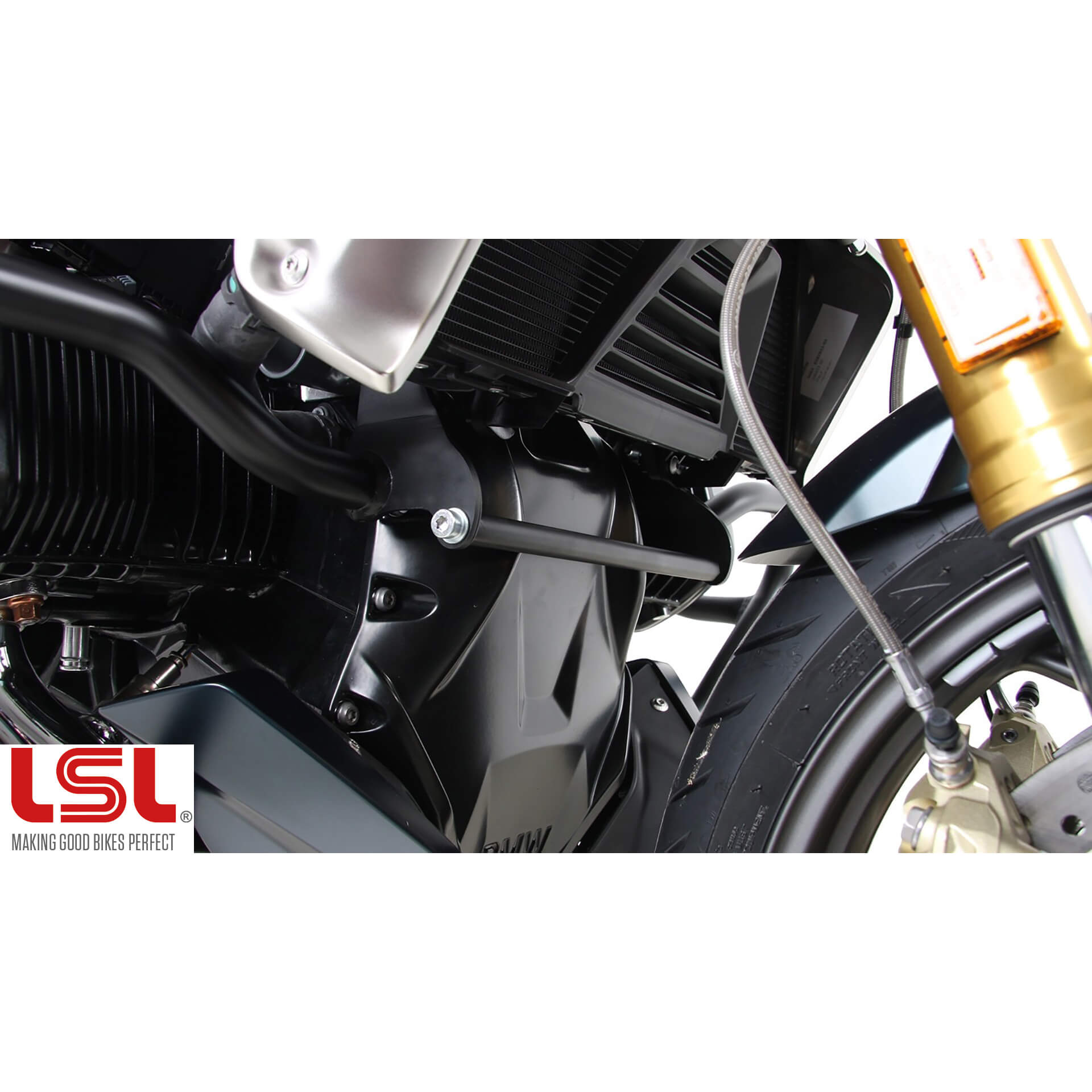 LSL Stiffening brace for crash bar R 1250 GS LC, black, black