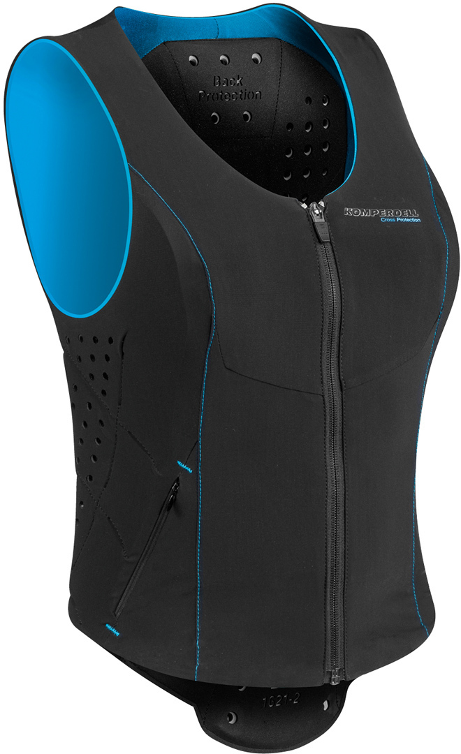 Komperdell Pro Damen Protektorenweste, schwarz-blau, Größe 25 2XS, schwarz-blau, Größe 25 2XS
